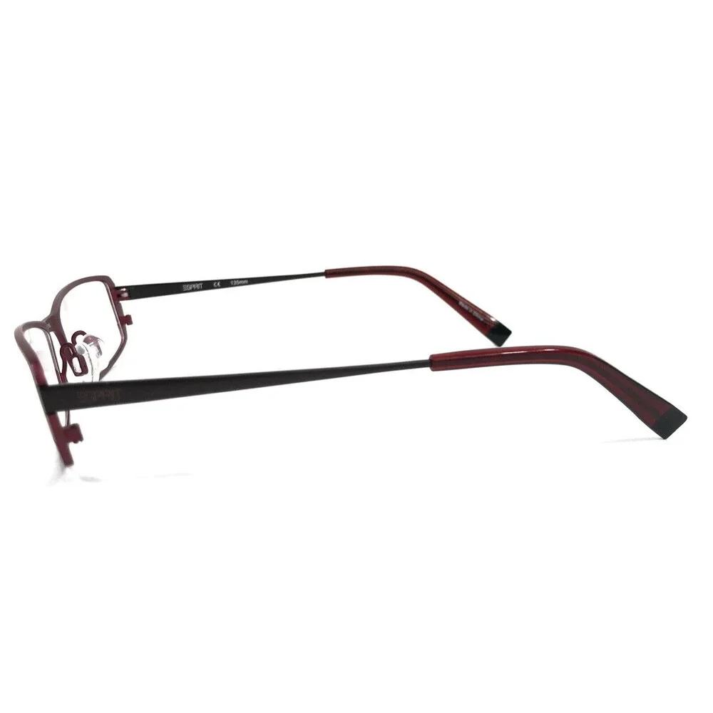 Esprit Eyeglasses Frames ET17363 513 Burgundy Gray Rectangle Full Rim 50-16-135